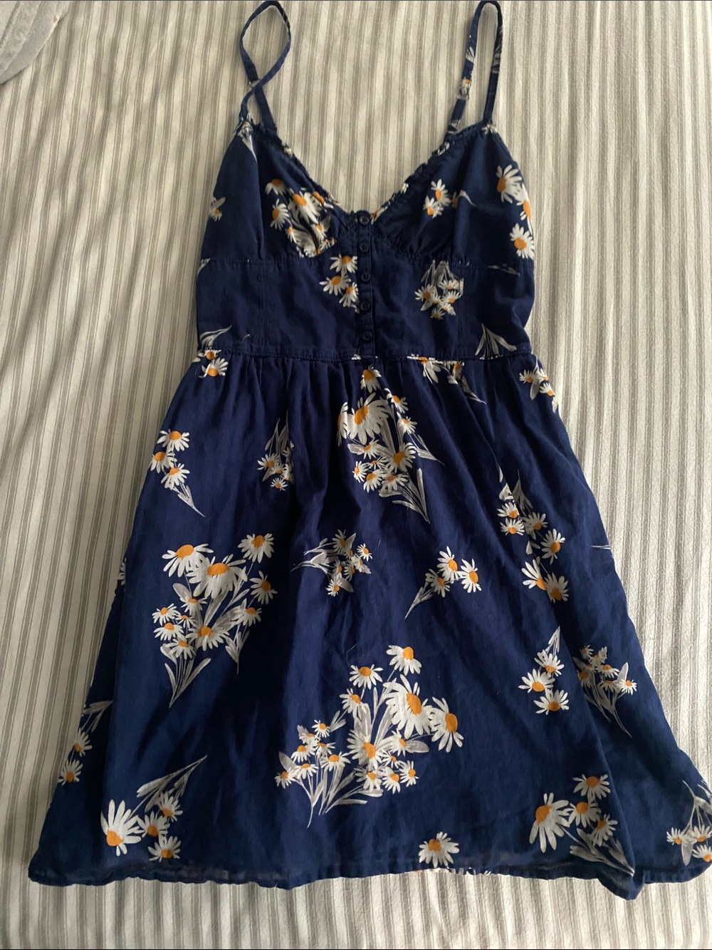 Navy Floral Sundress with Daisy Print